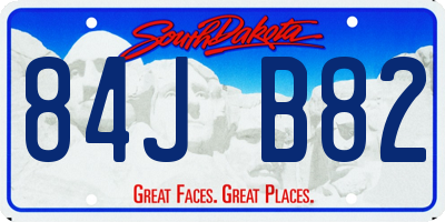 SD license plate 84JB82