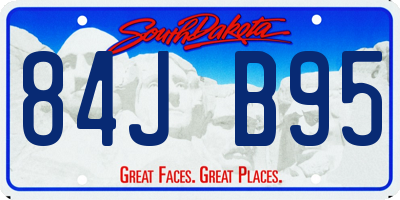 SD license plate 84JB95
