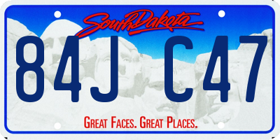 SD license plate 84JC47