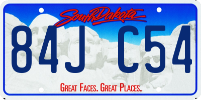SD license plate 84JC54