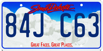 SD license plate 84JC63