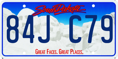 SD license plate 84JC79