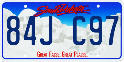 SD license plate 84JC97