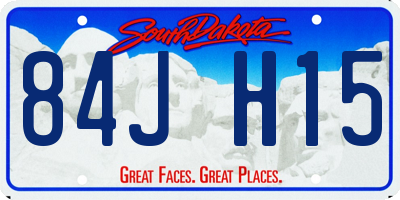 SD license plate 84JH15