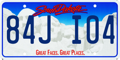 SD license plate 84JI04