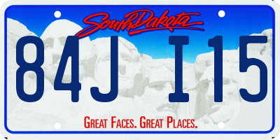SD license plate 84JI15