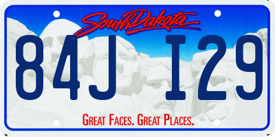 SD license plate 84JI29