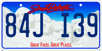 SD license plate 84JI39