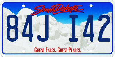 SD license plate 84JI42