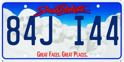 SD license plate 84JI44