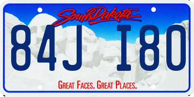 SD license plate 84JI80