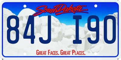 SD license plate 84JI90