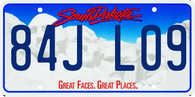 SD license plate 84JL09