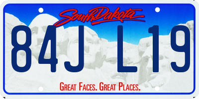 SD license plate 84JL19