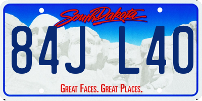 SD license plate 84JL40