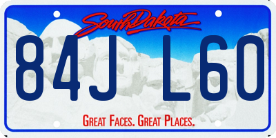 SD license plate 84JL60