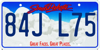 SD license plate 84JL75