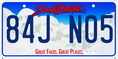 SD license plate 84JN05