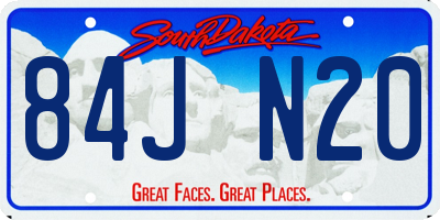 SD license plate 84JN20
