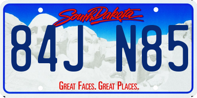 SD license plate 84JN85