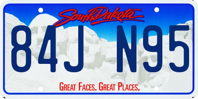 SD license plate 84JN95