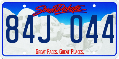 SD license plate 84JO44
