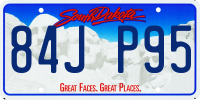 SD license plate 84JP95
