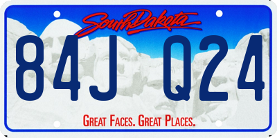 SD license plate 84JQ24