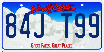 SD license plate 84JT99