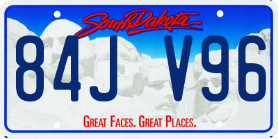 SD license plate 84JV96