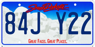 SD license plate 84JY22