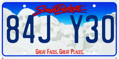 SD license plate 84JY30