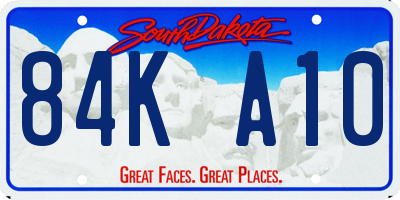 SD license plate 84KA10