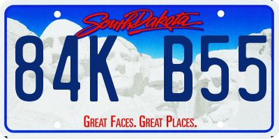 SD license plate 84KB55