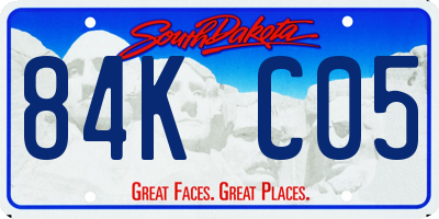 SD license plate 84KC05