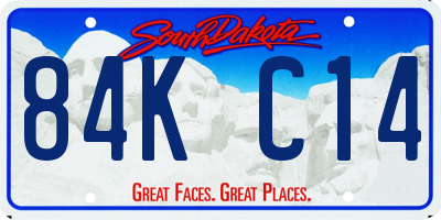 SD license plate 84KC14