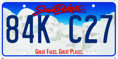 SD license plate 84KC27