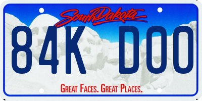 SD license plate 84KD00