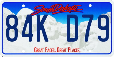 SD license plate 84KD79