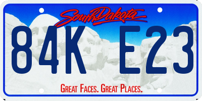 SD license plate 84KE23