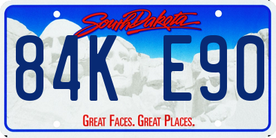SD license plate 84KE90