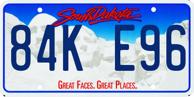 SD license plate 84KE96