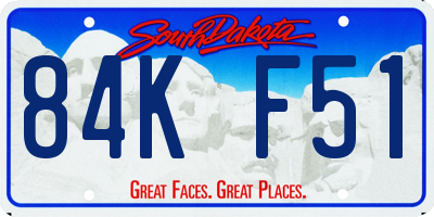 SD license plate 84KF51