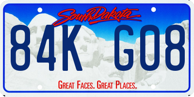 SD license plate 84KG08