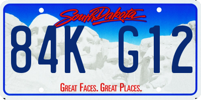 SD license plate 84KG12