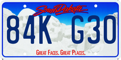 SD license plate 84KG30