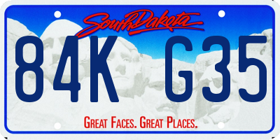 SD license plate 84KG35