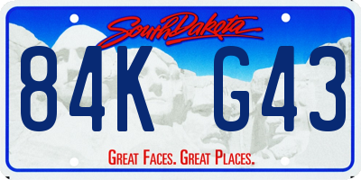SD license plate 84KG43