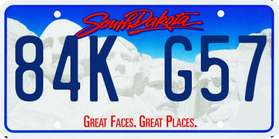 SD license plate 84KG57