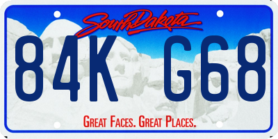 SD license plate 84KG68